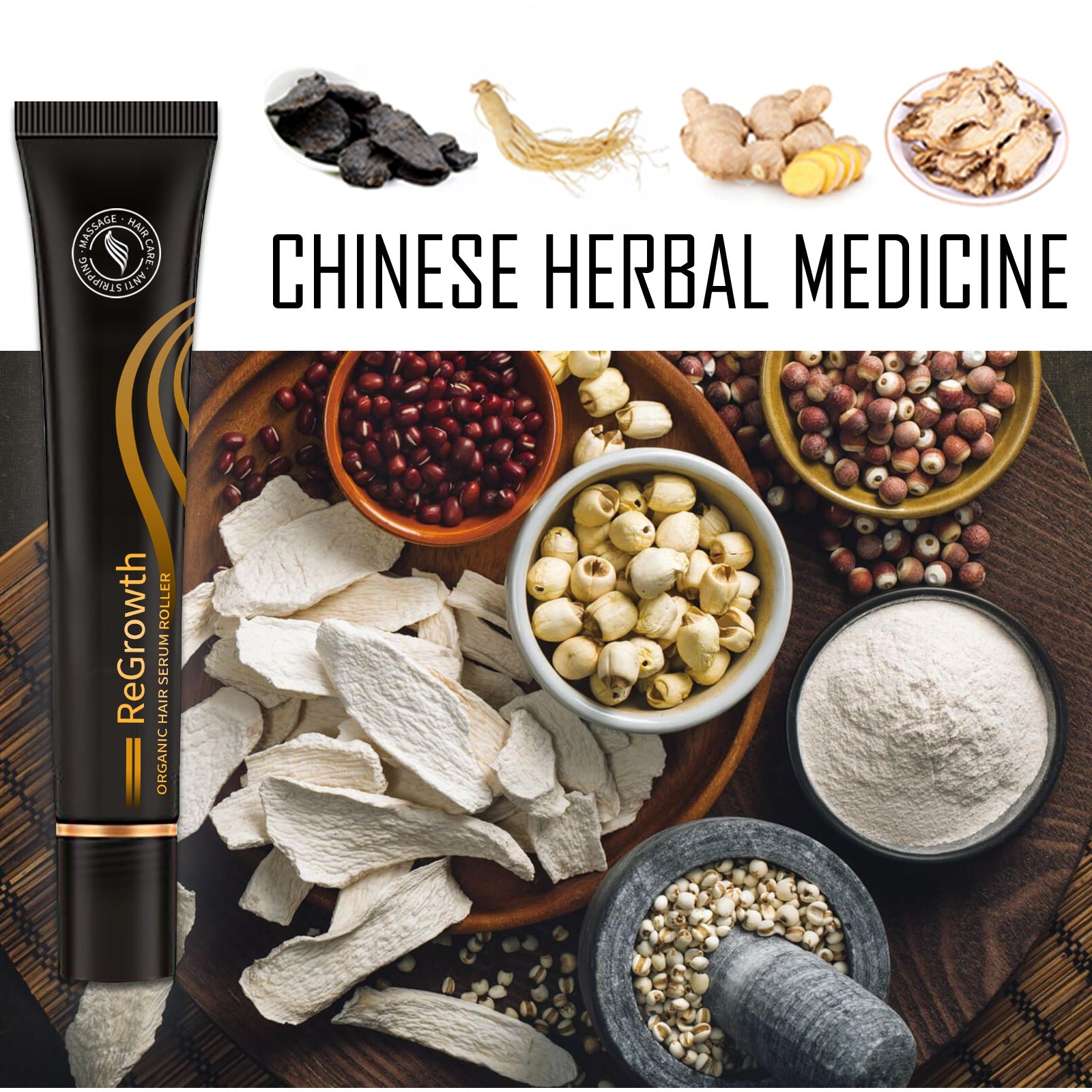 Regrowth Organic Hair Serum Roller