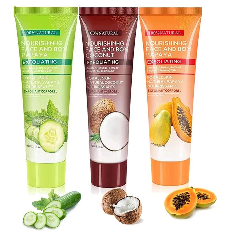 Tropical Blend: Cucumber, Coconut & Papaya Facial Scrub